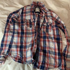 Red White & Blue Abercrombie & Fitch Flannel